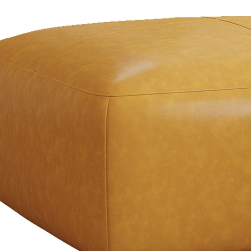 35 Pouf in vera pelle, Pouf imbottito per soggiorno