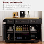 54Inch Large Kitchen Island With Rubber Wood Drop Leaf(no include stool)