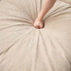 Divano sezionale modulare Cloud Couch con pouf, divano sezionale a L in tessuto misto lino minimalista per soggiorno, Khaki