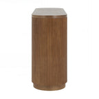 Versatile Slim Console Table with Open Shelf and Stylish Wood Grain for Living Room