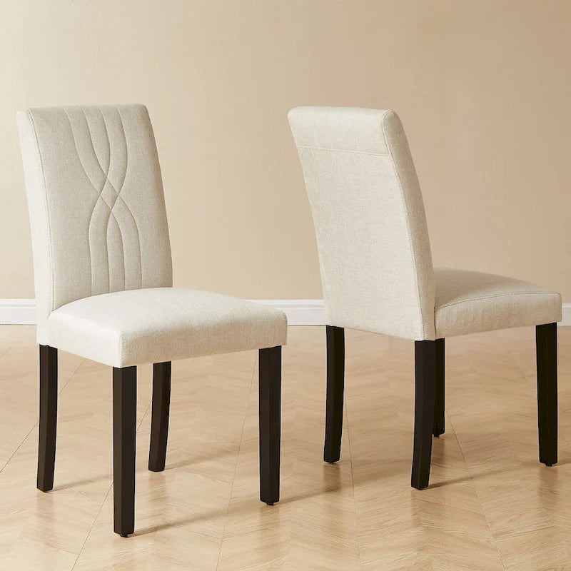 VECELO Upholstered Dining Chairs Set of 2/4/6, Fabric Dining Room Kitchen Side Chair, Parson Dining Chairs