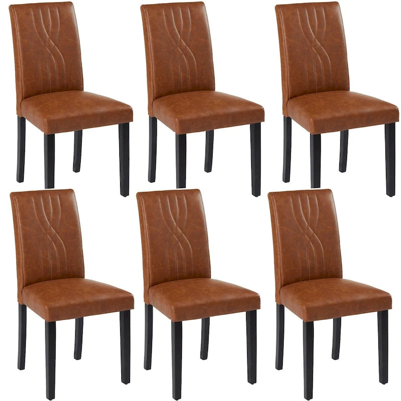 VECELO Upholstered Dining Chairs Set of 2/4/6, Fabric Dining Room Kitchen Side Chair, Parson Dining Chairs