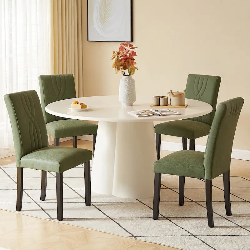 VECELO Upholstered Dining Chairs Set of 2/4/6, Fabric Dining Room Kitchen Side Chair, Parson Dining Chairs