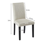 VECELO Upholstered Dining Chairs Set of 2/4/6, Fabric Dining Room Kitchen Side Chair, Parson Dining Chairs