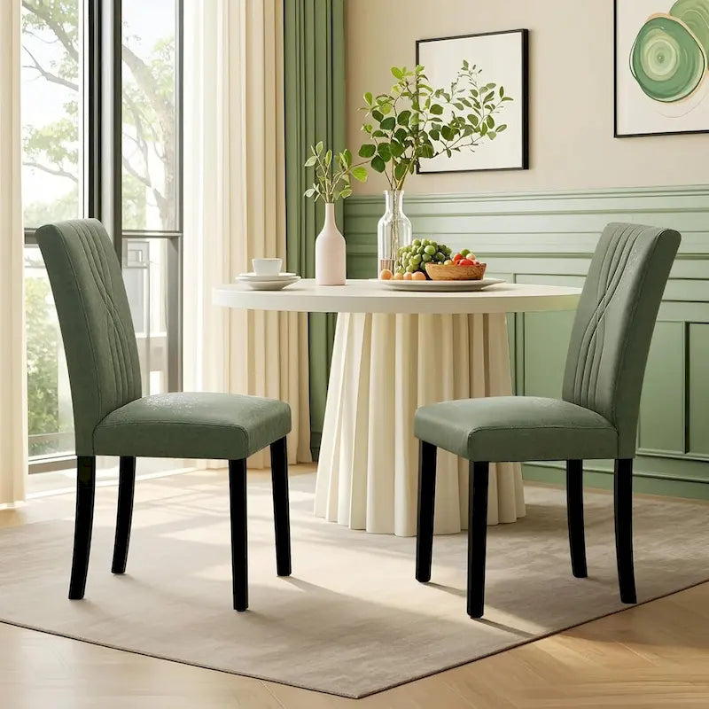 VECELO Upholstered Dining Chairs Set of 2/4/6, Fabric Dining Room Kitchen Side Chair, Parson Dining Chairs