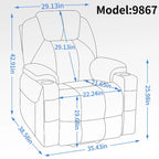 Lazy Boy Chenille Power Lift Recliner Chair, Modern Recliner Chair w/8-Point Vibration Massage, Lumbar Heating and Type-C Ports