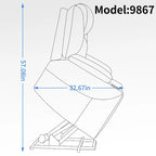 Lazy Boy Chenille Power Lift Recliner Chair, Modern Recliner Chair w/8-Point Vibration Massage, Lumbar Heating and Type-C Ports