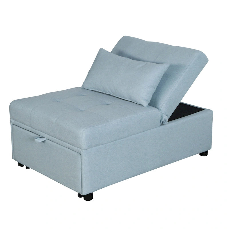 Pouf letto pieghevole multifunzionale convertibile in poltrona lounge e letto singolo (capacità 120 kg)