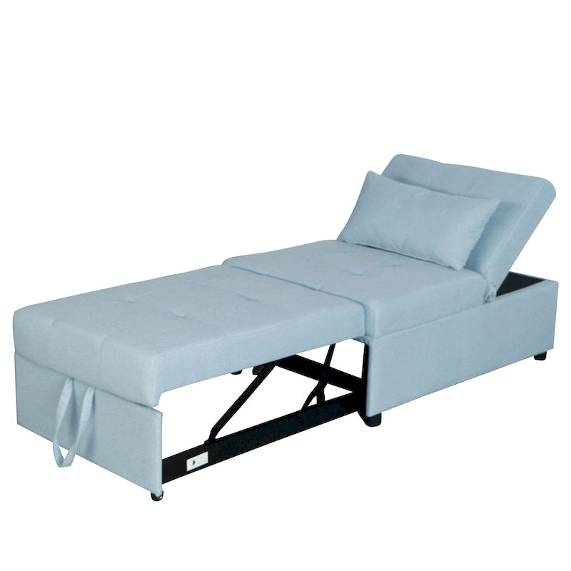 Pouf letto pieghevole multifunzionale convertibile in poltrona lounge e letto singolo (capacità 120 kg)