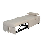Pouf letto pieghevole multifunzionale convertibile in poltrona lounge e letto singolo (capacità 120 kg)