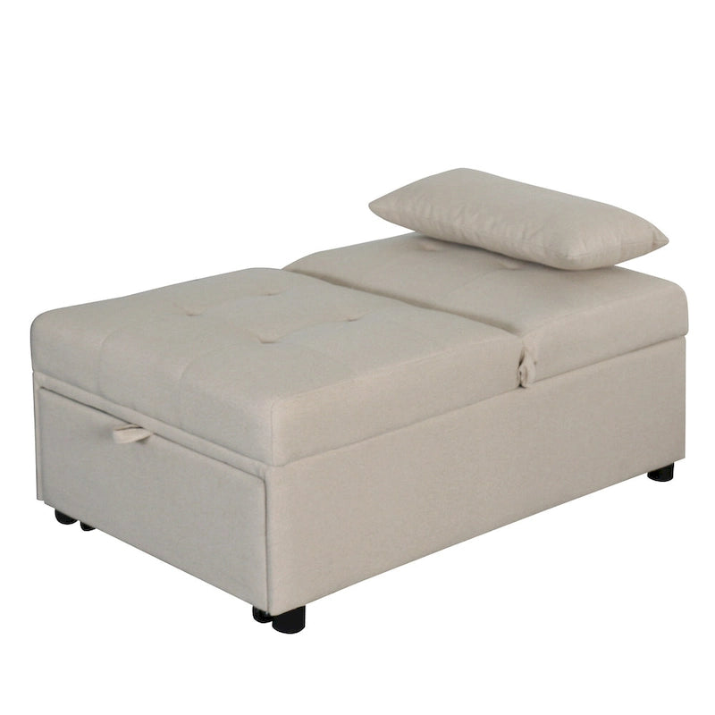 Pouf letto pieghevole multifunzionale convertibile in poltrona lounge e letto singolo (capacità 120 kg)