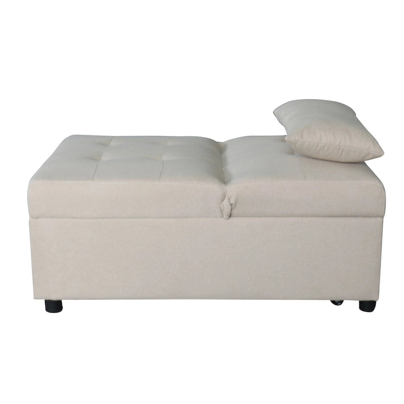 Pouf letto pieghevole multifunzionale convertibile in poltrona lounge e letto singolo (capacità 120 kg)