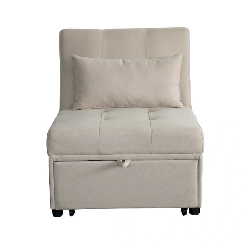 Pouf letto pieghevole multifunzionale convertibile in poltrona lounge e letto singolo (capacità 120 kg)