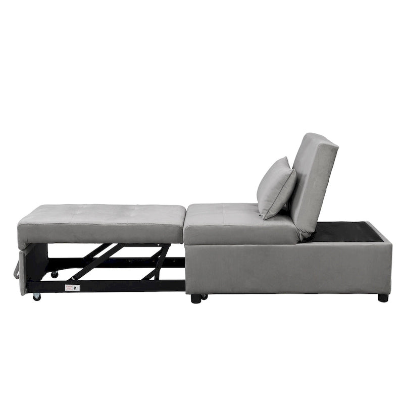 Pouf letto pieghevole multifunzionale convertibile in poltrona lounge e letto singolo (capacità 120 kg)