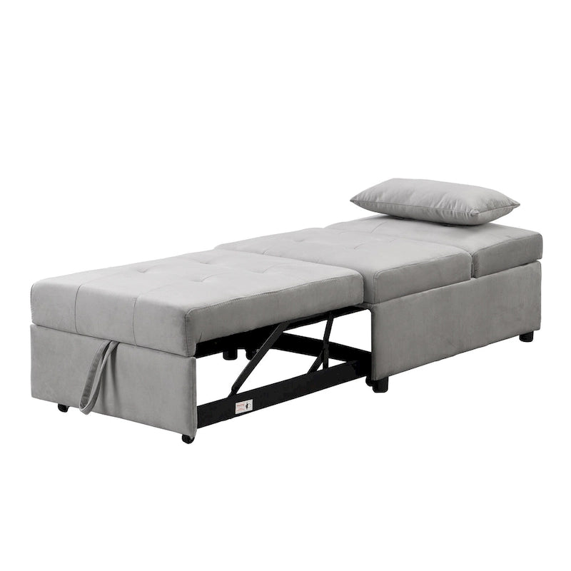 Pouf letto pieghevole multifunzionale convertibile in poltrona lounge e letto singolo (capacità 120 kg)