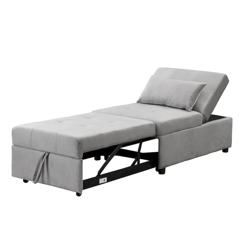 Pouf letto pieghevole multifunzionale convertibile in poltrona lounge e letto singolo (capacità 120 kg)