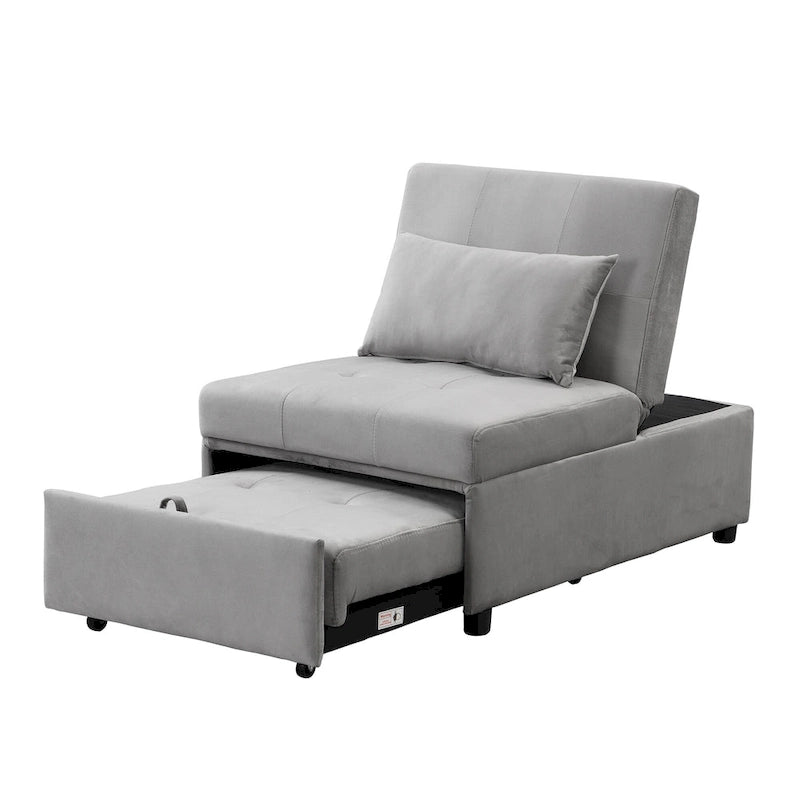 Pouf letto pieghevole multifunzionale convertibile in poltrona lounge e letto singolo (capacità 120 kg)
