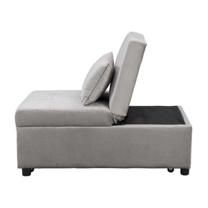 Pouf letto pieghevole multifunzionale convertibile in poltrona lounge e letto singolo (capacità 120 kg)