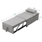 Pouf letto pieghevole multifunzionale convertibile in poltrona lounge e letto singolo (capacità 120 kg)