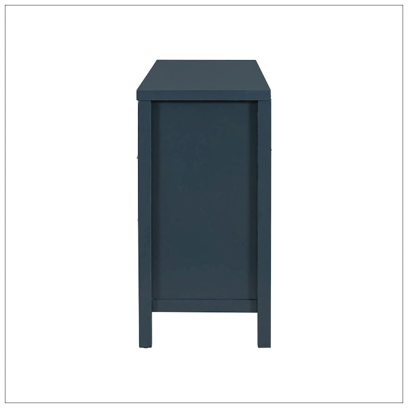 Minimalist Wave-Pattern Sideboard with Functional Storage