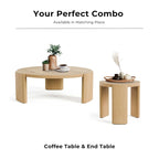 Tavolino rotondo Minst Moderno in legno di quercia di Furniture of America
