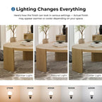 Tavolino rotondo Minst Moderno in legno di quercia di Furniture of America