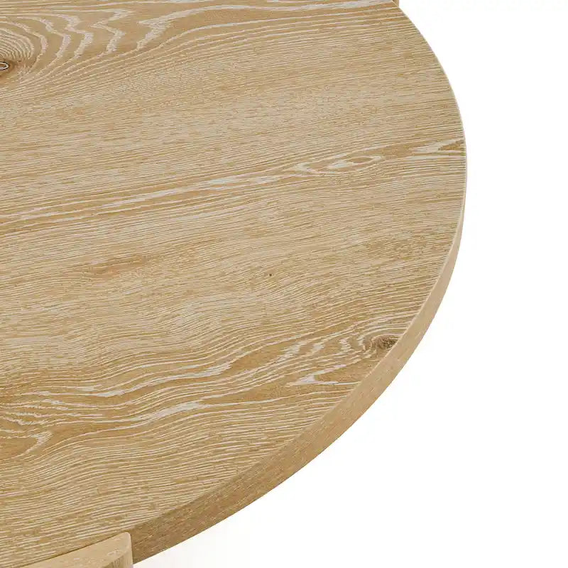 Tavolino rotondo Minst Moderno in legno di quercia di Furniture of America