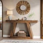 55 Inches Farmhouse Entryway Console Table with Storage