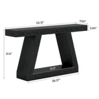 55 Inches Farmhouse Entryway Console Table with Storage