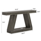 55 Inches Farmhouse Entryway Console Table with Storage