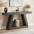55 Inches Farmhouse Entryway Console Table with Storage