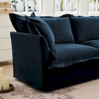 120 Chenille 3-Seater Sectional Sofa with 3 Ottomans