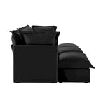 120 Chenille 3-Seater Sectional Sofa with 3 Ottomans