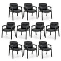 Set of 10 Waiting Room Chair No Wheels w/ Padded Armrests Guest