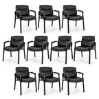 Set of 10 Waiting Room Chair No Wheels w/ Padded Armrests Guest