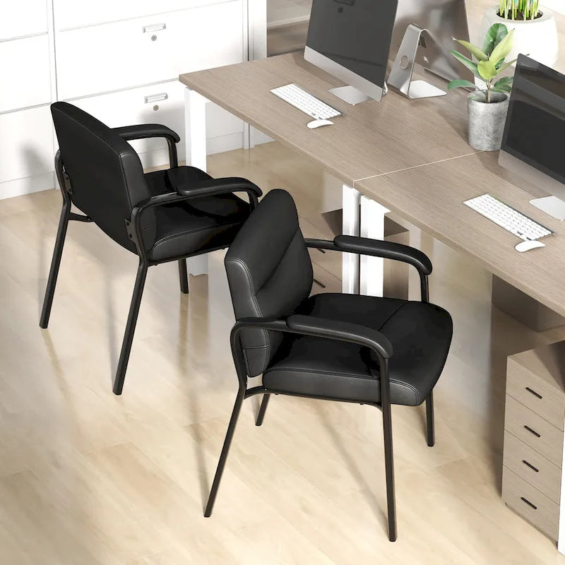 Set of 10 Waiting Room Chair No Wheels w/ Padded Armrests Guest