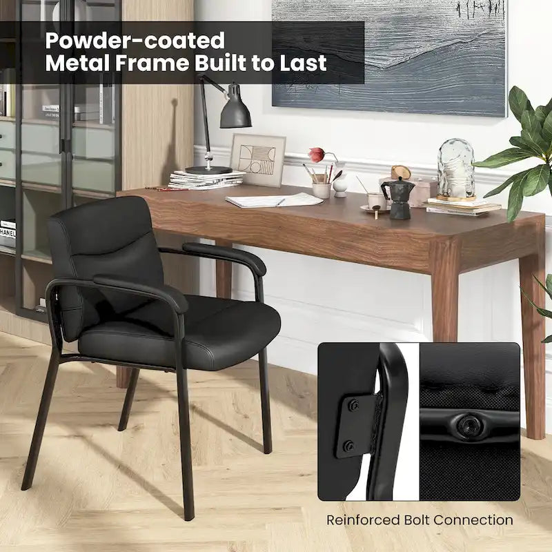Set of 10 Waiting Room Chair No Wheels w/ Padded Armrests Guest