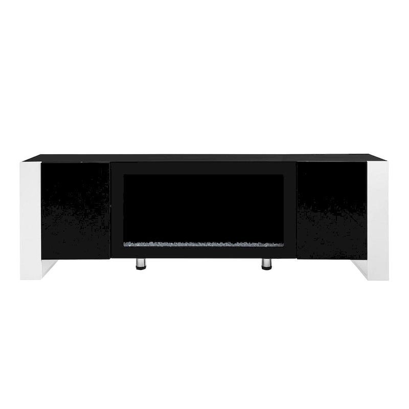 Modern 68.1 Fireplace TV Stand with 2 Large Cabinets for TVs up to 78