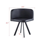 Modern 7-Piece Dining Set with Rectangular Marble Table & 6 Upholstered Chairs