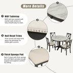 5-Piece Modern Wooden Dining Set with Round Table & Chairs