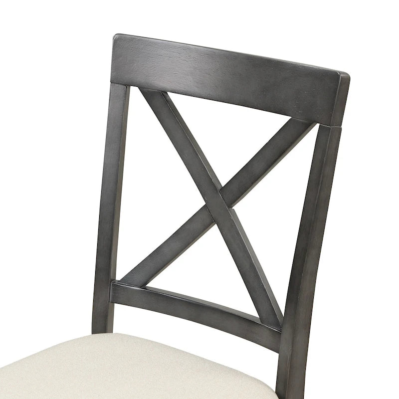 5-Piece Modern Wooden Dining Set with Round Table & Chairs