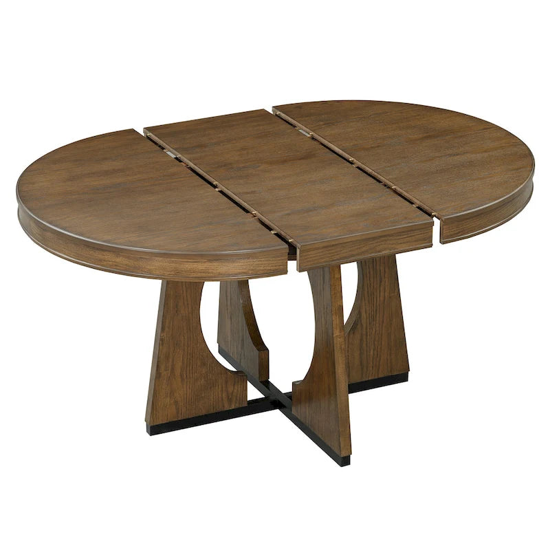 5-Piece Vintage Dining Set with Extendable Table & 4 Chairs