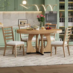 5-Piece Vintage Dining Set with Extendable Table & 4 Chairs