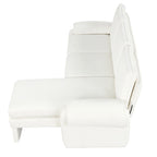 94.1 Chenille L-Shaped Futon Sofa with Adjustable Backrest & Reversible Chaise