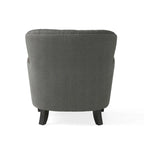 Modern 32.5 Upholstered Club Chair with Ottoman Set amd Nailheads for Living Room