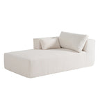 Divano componibile modulare Boucle 112 con tavolino laterale gratuito, design a seduta ampia e nessun assemblaggio richiesto