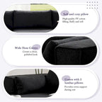 Divano componibile modulare Boucle 112 con tavolino laterale gratuito, design a seduta ampia e nessun assemblaggio richiesto
