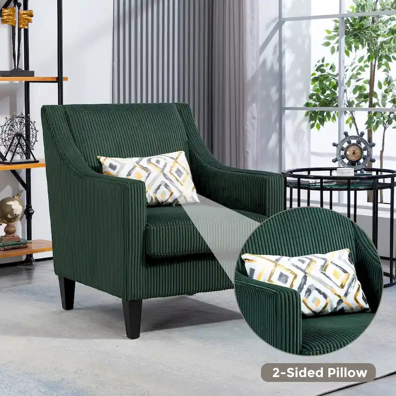 Emerald 26.77 Upholstered Arm Chair with Scooped Arms