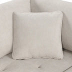 Divano a 6 posti di grandi dimensioni a forma di U, colore beige 117
