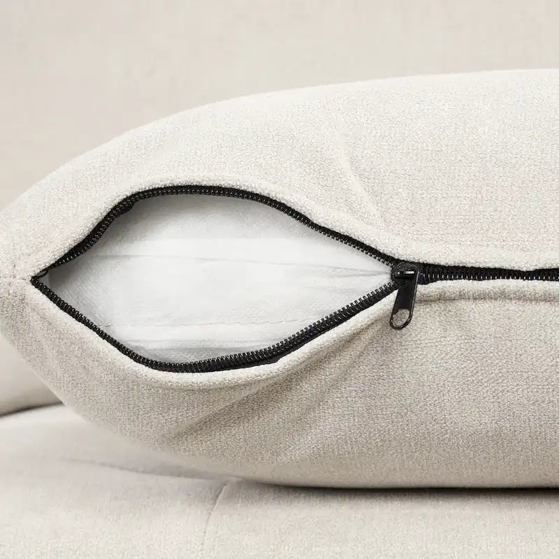 Divano a 6 posti di grandi dimensioni a forma di U, colore beige 117